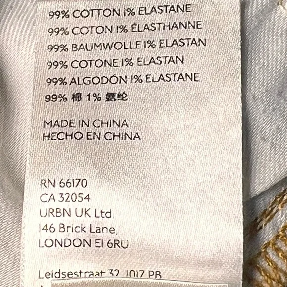 Anthropologie Pilcro The Vintage Straight Medium Wash Distressed Jeans Size 26 - Picture 10 of 11